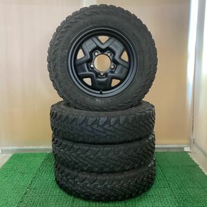 【547】スズキ 純正 ジムニー用スチールSET 16x5J 139-5H再塗装マットブラック中古品4本