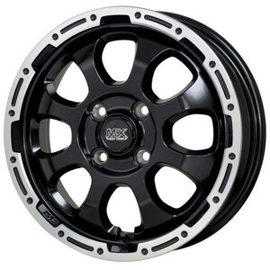 YOKOHAMA GEOLANDAR M/T G003 145/80R12 80/78N LT MAD CROSS GRACE セミグロスブラック 12インチ 4B+43 4H-100 4本セット