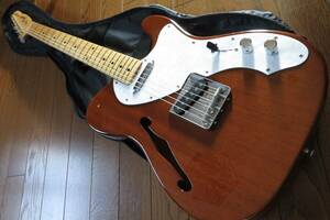 Fender Japan Telecaster ThinLine TN70 MAHO 68年モデル マホガニーボディ 貼りメイプル指板 Nシリアル 1993年 フジゲン製