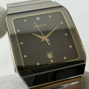 E827-K50-238◎ RADO ラドー DIASTAR ダイヤスター 152.0366.3 デイト メンズ 腕時計 クォーツ 稼働