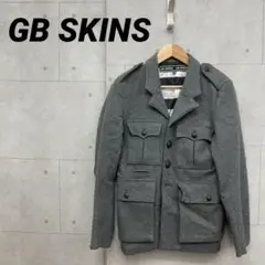 GB SKINS テーラードジャケット グレー ウール ナイロン サイズ36