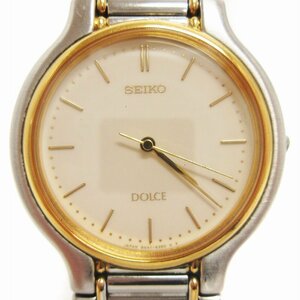 セイコー SEIKO ドルチェ 腕時計 アナログ クオーツ 3針 生活防水 8N41-6230 シルバーカラー ウォッチ ジャンク メンズ