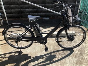 M9　中古電動アシスト自転車 1円売切り！ブリヂストン ステップクルーズ 取説付 黒 配送エリア内は送料3800円でお届けします