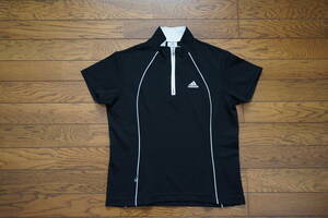 □　adidas アディダス　□　ハーフジップ　半袖シャツ □　size M 