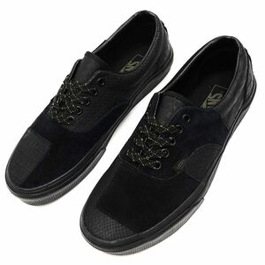 H05342 未使用品 VANS/AUTHENTIC パッチワーク レザースニーカー 【サイズ：US10(28cm)】 ブラック オーセンティック バンズ