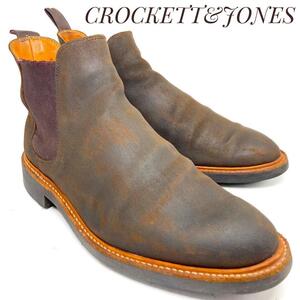 ☆即決・送料無料☆CROCKETT&JONES クロケット&ジョーンズ CHELSEA チェルシー サイドゴアブーツ 茶 ダークブラウン 25.5cm ブーツ メンズ