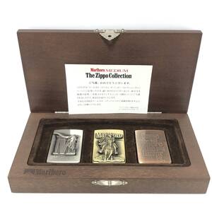 1円〜 未使用 3点セット ZIPPO Marlboro Medium Collection マールボロ ミディアム コレクション ライター ジッポー マルボロ 1999年