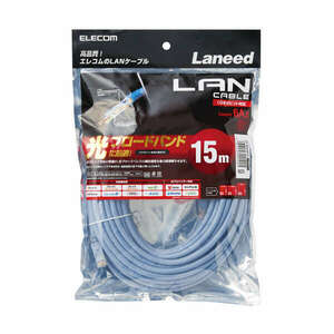 Cat6A準拠ツメ折れ防止LANケーブル スタンダードタイプ 15.0m Cat6の2倍である500MHzまでの高周波領域まで対応: LD-GPA/BU15