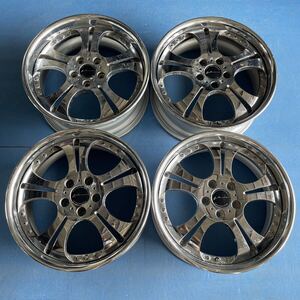 深リム　3ピース　SSR VIENNA SCHNITT ヴィエナ シュニット 18インチ　7.5J+43 PCD114.3-5穴　ハブ径約74mm メッキ4本セット