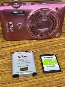 ニコン Nikon COOLPIX S6900 外観美品　バッテリー＋SDカード8GB付き　動作品