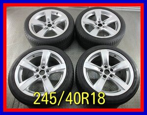 ■中古タイヤホイール■　アルミホイール 18インチ 8.5J +29 5H 112 FALKEN AZENIS FK510 245/40R18 97Y 夏 S 激安 送料無料 K516