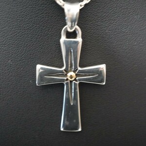 ネックレス シルバー925 ペンダント シルバー 十字架 クロス シンプル カトリック レディース 太陽の紋章チェーン付き y0433