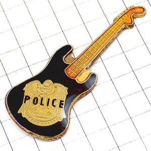 ピンバッジ・ポリス音楽バンド英国エレキギター楽器UKイギリス THE-POLICE GUITAR◆フランス限定ピンズ◆レアなヴィンテージものピンバッチ