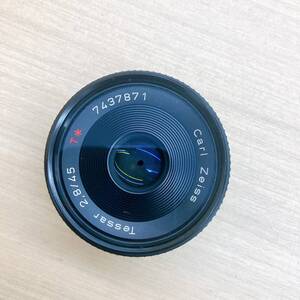 【売り切り】美品 CONTAX コンタックス Carl Zeiss Tessar 2.8/45 T* カメラレンズ マニュアルフォーカス 一眼レフ 49㎜ ｐ‐FILTR　　