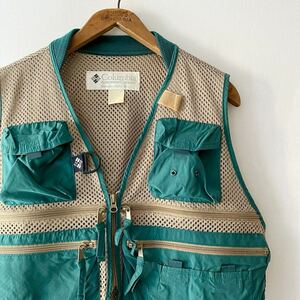 90s Columbia PFG メッシュ フィッシングベスト ビンテージ 90年代 コロンビア ツールベスト オリジナル ヴィンテージ