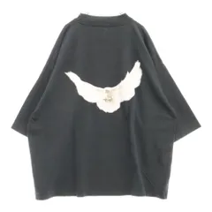 Yeezy Gap Engineered by Balenciaga (イージー ギャップ エンジニアードバイ バレンシアガ) 22SS DOVE 3/4 TEE 472973-00 ロゴプリント オーバーサイズ半袖Tシャツ ネイビー