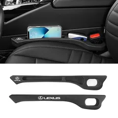 【レクサス 専用】隙間クッション 厚型 レクサス 専用ロゴ 隙間埋め 車用 シートサイド クッション LEXUS IS RX LX GS LS ES UX NX 適用 正・裏面取付可 シート コンソール 隙間収納 落下防止 小物入れ 内装パーツ 運転席+助手席