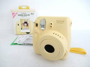 【FUJIFILM/富士フイルム】巳①27//instax mini 8/チェキ/インスタントカメラ/イエロー/展示品