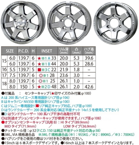 業販品 新品 18インチ MAD CROSS MC-76 8J+25 6-139.7 108φ 4本セット ダークシルバー マッドクロス 特選タイヤ 265/65R18 夏タイヤ