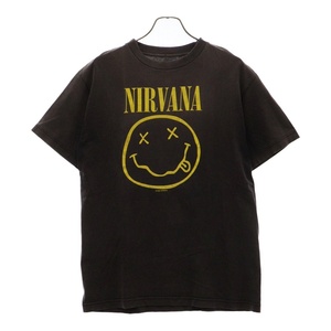 VINTAGE ヴィンテージ 90S VINTAGE NIRVANA Smile ヴィンテージ ニルヴァーナ スマイル 両面プリント 半袖Tシャツ カットソー グレー