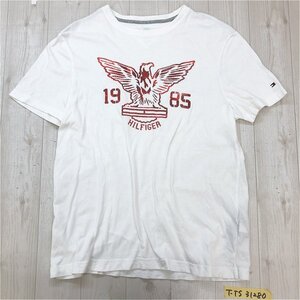 Tommy Hilfiger トミー ヒルフィガー メンズ ロゴプリント 半袖Tシャツ S 白