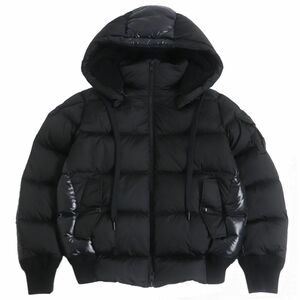 美品□21-22AW MONCLER/モンクレール DESCHAMPS フード裏ボア ダブルZIP ダウンジャケット/パファージャケット ブラック 3 正規品 メンズ