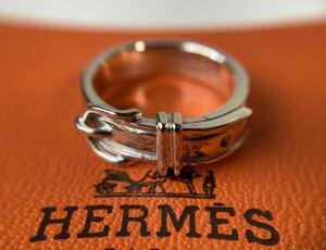 HERMES エルメス　ヴィンテージ　サンチュール　ベルトモチーフ　シルバーリング　Ag925