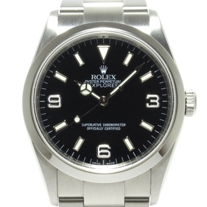 ROLEX(ロレックス) 腕時計■美品 エクスプローラー1 114270 メンズ SS/11コマ+余り2コマ/ルーレット文字盤 黒