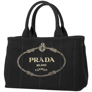 プラダ PRADA カナパ トート ハンドバッグ ショルダーバッグ 2WAY トートバッグ キャンバス ネロ(ブラック) 1BG439 レディース 【中古】