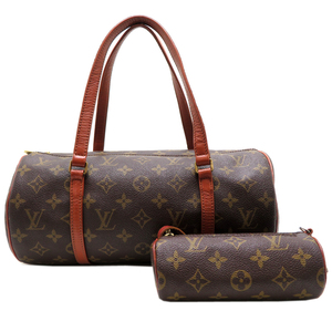 ［飯能本店］LOUIS VUITTON LV ルイ・ヴィトン パピヨン 30 (旧型) ハンドバッグ モノグラム M51365(廃番) エベヌ(ブラウン) DH82130