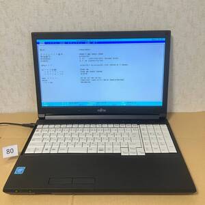 A576/P 富士通 BIOS起動,ジャンク Celeron 3855U LIFEBOOK/FUJITSU まとめて同梱可,即決 元Windows8pro FMVA1600T (80)