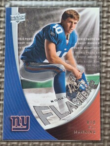 2008 Upper Deck Rookie Exclusives #RPSF17 ELI MANNING Rookie Photo Shoot Flashbacks New York Giants