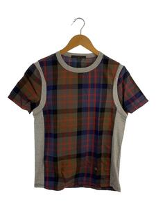 LOUIS VUITTON◆Tシャツ/XS/コットン/GRY/チェック/VCCM09