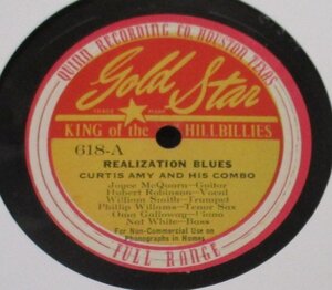 ++ JAZZ Rhythm & Blues 78rpm Curtis Amy And His Combo Realization Blues / Sleeping Blues [ US 