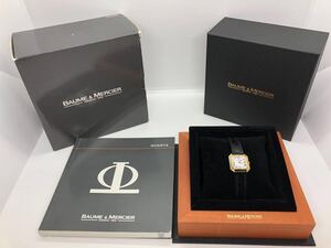 未使用 稼働 BAUME&MERCIER ボームアンドメルシェ 18K 刻印 クォーツ レディース 腕時計