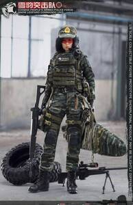 ☆新品 1/6 FLAGSET 女性アクションフィギュア 中国人民武装警察部隊 雪豹突撃隊 スナイパー　ミリタリー　未使用