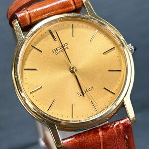 1970年代製 SEIKO セイコー Dolce ドルチェ 7731-7010 腕時計 アナログ クオーツ ヴィンテージ 亀戸製 ステンレススチール ゴールド文字盤