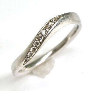 【売り切り】1円〜!!4°C(ヨンドシー)▲Pt950 天然ダイヤモンドリング▲F◎ 約3.2g 約10.0号 diamond ring 指輪 EA6/EA7 C354