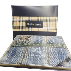 H12096 バーバリー タオルケット BURBERRY Burberrys ブルー ノバチェック 寝具