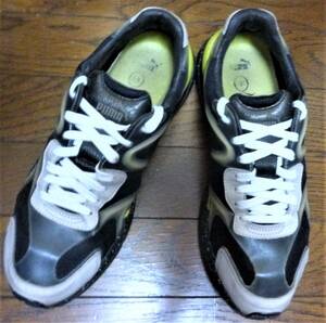 即決・送込★McQ ALEXANDER McQUEEN PUMA マックキュー アレクサンダー マックイーン プーマ★RUN LO 358546 03★黒ｘ薄緑ｘ灰 US10(28cm)