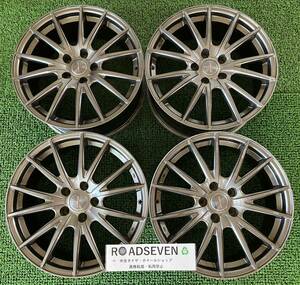 ★Weds VELVA SPORT ウェッズ ヴェルヴァ スポルト 18インチ 18×8J +35 PCD114.3 5H ハブ:約73 4本Set アルミホイール 中古 ★送料無料