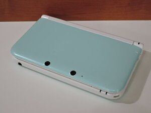 任天堂 Nintendo ニンテンドー 3DSLL ミント × ホワイト SPR-001 本体のみ ヒンジ部ヒビあり 動作未確認/ジャンク品