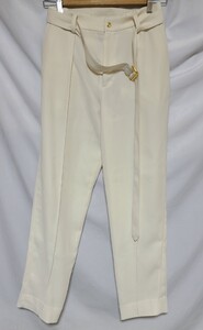 ★21ss 定3.1万 CULLNI STUDIOUS 別注 BELTED SLACKS クルニ ベルテッド パンツ メンズ サイズ2(M) オーラリー コモリ 中古★ジャンク扱い