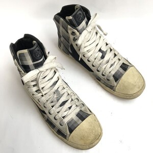 DIESEL/ディーゼル☆ハイカットスニーカー/ショートブーツ【size:28.0/黒×白/black×white】チェック柄/Boots/Shoes◇bWB92-31