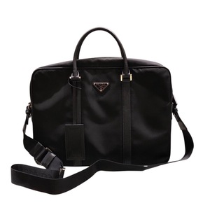 プラダ PRADA ナイロン・サフィアーノレザー ブリーフケース 2VE661 ナイロン/レザー ブリーフケース メンズ 中古