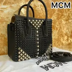 【MCM】スタッズ ショルダーバッグ　MINI MILLA レザー 2WAY