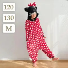 ミニー着ぐるみ〔子供120.130/大人M〕パジャマハロウィンコスプレディズニー