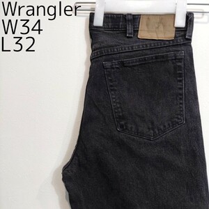 Wrangler ラングラー W34 ブラックデニム ボトム 黒 11108