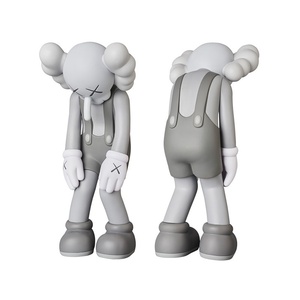 未使用 MEDICOM TOY KAWS SMALL LIE Companion Vinyl Figure グレー メディコムトイ カウズ ビニールフィギュア