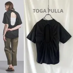 TOGA PULLA トーガ プルラ バックオープン Tシャツ　黒